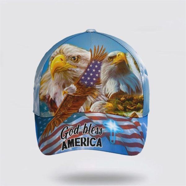 Christian Baseball Cap, God Bless America Bald Eagle Baseball Cap, Mens Baseball Cap, Women’s Baseball Cap