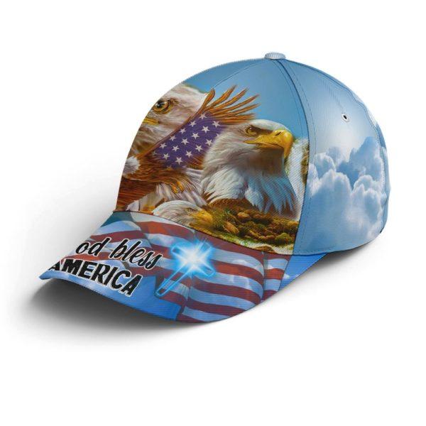 Christian Baseball Cap, God Bless America Bald Eagle Baseball Cap, Mens Baseball Cap, Women’s Baseball Cap