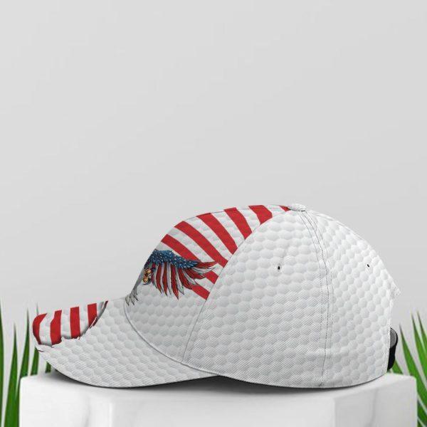 Christian Baseball Cap, Golf American Flag Eagle Golf Ball Pattern Baseball Cap, Mens Baseball Cap, Women’s Baseball Cap