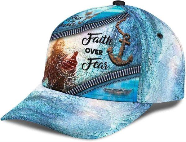 Christian Baseball Cap, Hand Of God Faith Over Fear Anchor Baseball Cap, Mens Baseball Cap, Women’s Baseball Cap