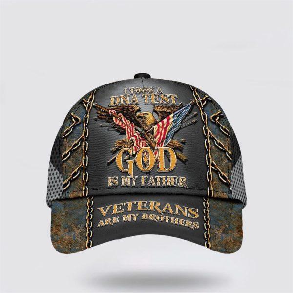 Christian Baseball Cap, I Took A Dna Test And God Is My Father Veteran All Over Print Baseball Cap, Mens Baseball Cap, Women’s Baseball Cap