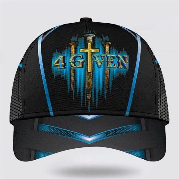 Christian Baseball Cap, Jesus 1 Cross 3 Nails 4given All Over Print Baseball Cap, Mens Baseball Cap, Women’s Baseball Cap