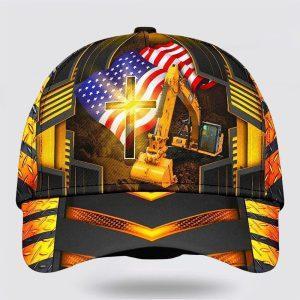 Christian Baseball Cap, Jesus American Flag Excavator…