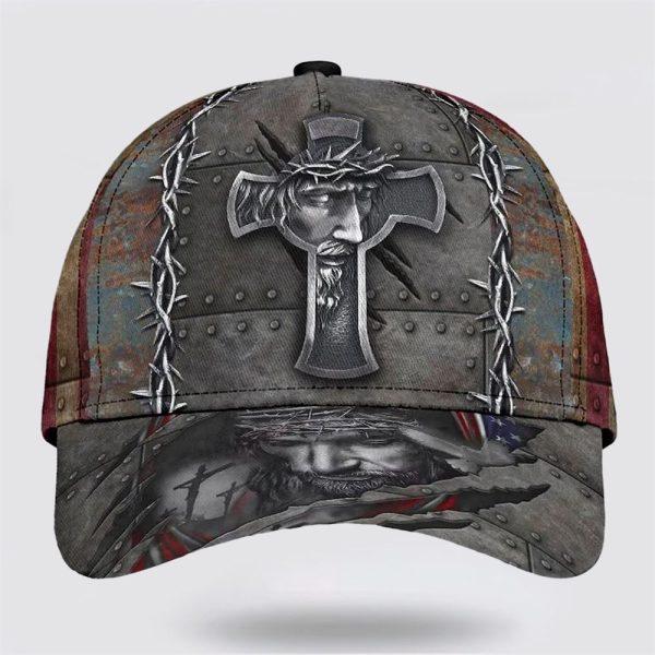 Christian Baseball Cap, Jesus Christ Crucifixion Of Jesus All Over Print Baseball Cap, Mens Baseball Cap, Women’s Baseball Cap