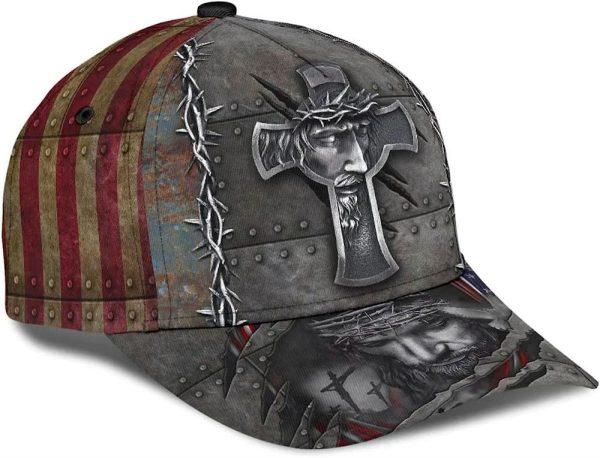 Christian Baseball Cap, Jesus Christ Crucifixion Of Jesus All Over Print Baseball Cap, Mens Baseball Cap, Women’s Baseball Cap