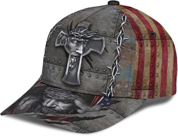 Christian Baseball Cap, Jesus Christ Crucifixion Of Jesus All Over Print Baseball Cap, Mens Baseball Cap, Women’s Baseball Cap