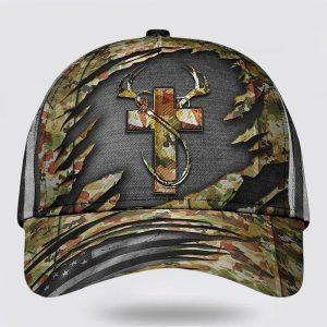 Christian Baseball Cap, Jesus Hunting Fishing Camo…