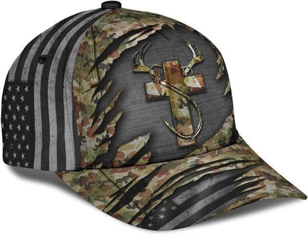 Christian Baseball Cap, Jesus Hunting Fishing Camo Baseball Cap, Mens Baseball Cap, Women’s Baseball Cap