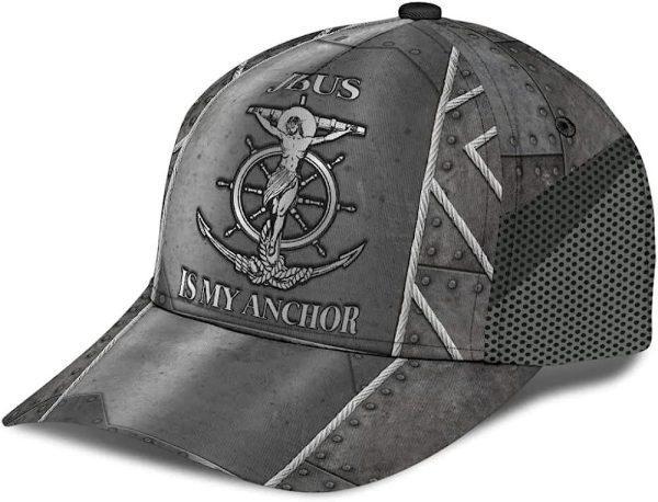 Christian Baseball Cap, Jesus Is My Anchor Baseball Cap, Mens Baseball Cap, Women’s Baseball Cap