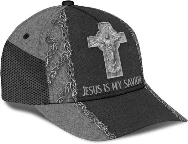 Christian Baseball Cap, Jesus Is My Savior Cross Baseball Cap, Mens Baseball Cap, Women’s Baseball Cap