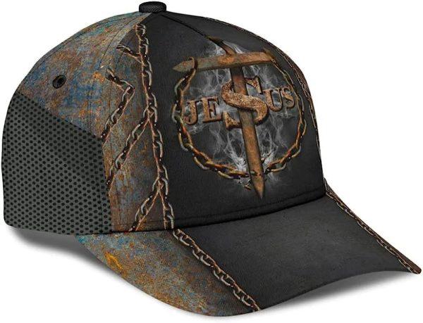 Christian Baseball Cap, Jesus Nail Cross Crown Of Thorn Baseball Cap, Mens Baseball Cap, Women’s Baseball Cap