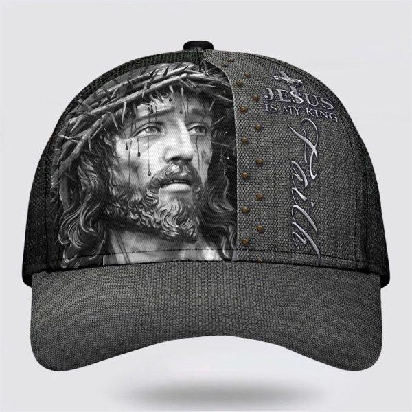 Christian Baseball Cap, Jesus Portrait Jesus Is My King Faith Classic Hat All Over Print, Mens Baseball Cap, Women’s Baseball Cap