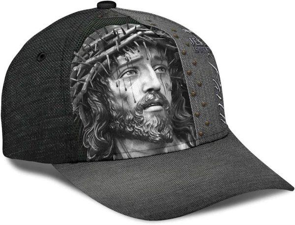 Christian Baseball Cap, Jesus Portrait Jesus Is My King Faith Classic Hat All Over Print, Mens Baseball Cap, Women’s Baseball Cap