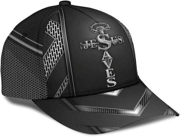 Christian Baseball Cap, Jesus Save Cross Nail Classic Hat All Over Print, Mens Baseball Cap, Women’s Baseball Cap