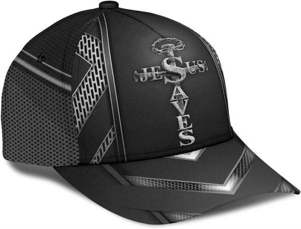 Christian Baseball Cap, Jesus Saves Cross Nails Classic Hat All Over Print, Mens Baseball Cap, Women’s Baseball Cap