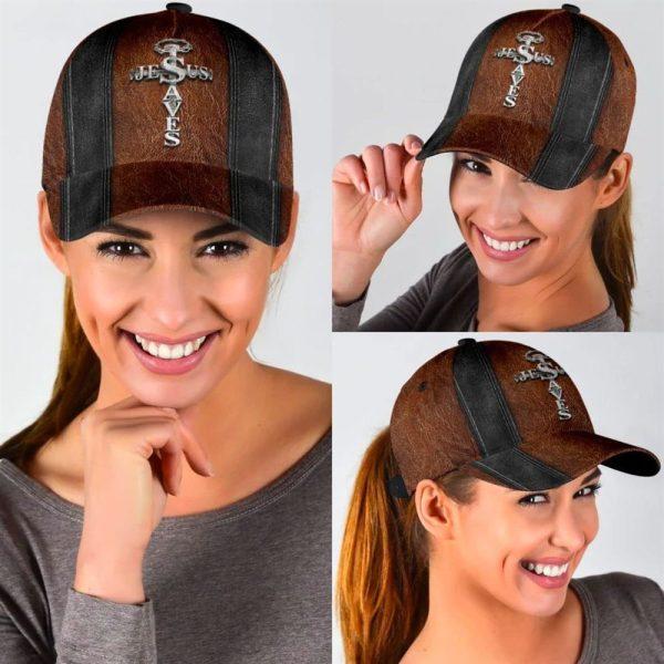 Christian Baseball Cap, Jesus Saves Nail Cross Classic Hat All Over Print, Mens Baseball Cap, Women’s Baseball Cap