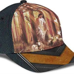 Christian Baseball Cap Jesus Walking In Forest With Lamb Classic Hat All Over Print Mens Baseball Cap Women s Baseball Cap 5 aoemf2.jpg