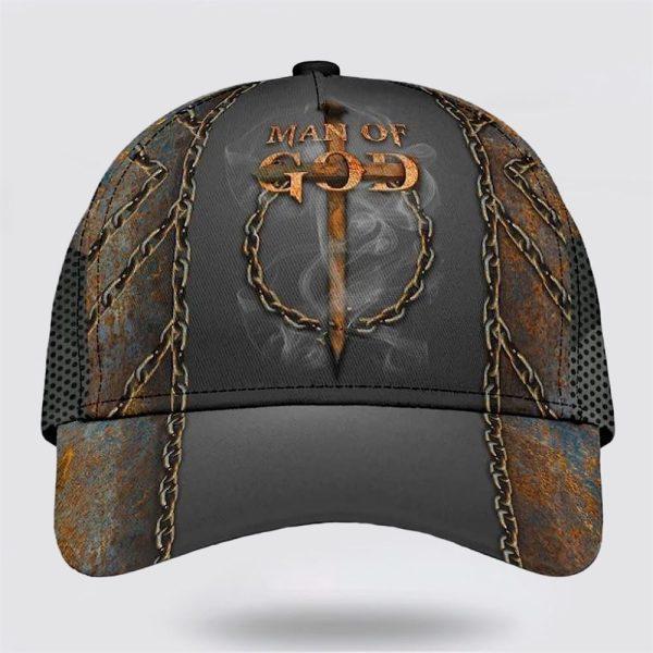 Christian Baseball Cap, Man Of God Cross All Over Print Baseball Cap, Mens Baseball Cap, Women’s Baseball Cap