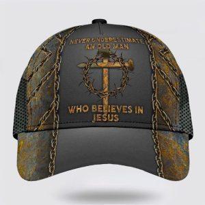 Christian Baseball Cap Never Underestimate Who Believes In Jesus Classic Hat All Over Print Mens Baseball Cap Women s Baseball Cap 1 fyxax7.jpg