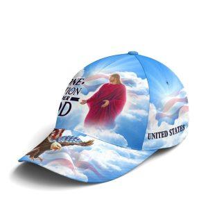 Christian Baseball Cap One Nation Under God Baseball Cap For Jesus Lovers Drawing Vector Style Blue Mens Baseball Cap Women s Baseball Cap 2 nj0vvv.jpg