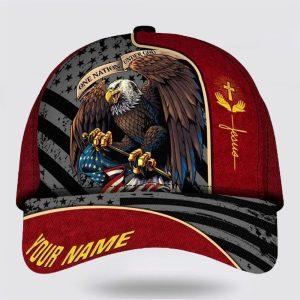 Christian Baseball Cap One Nation Under God Eagle Custom Name Classic Hat All Over Print Mens Baseball Cap Women s Baseball Cap 1 bhugyy.jpg