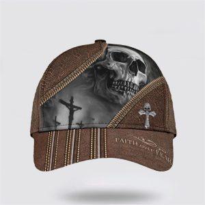 Christian Baseball Cap, Skull Faith Over Fear…