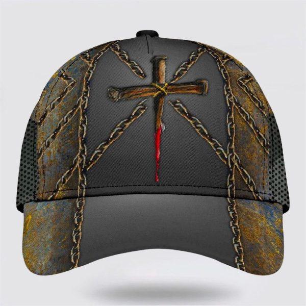 Christian Baseball Cap, The Nail Cross Classic Hat All Over Print, Mens Baseball Cap, Women’s Baseball Cap