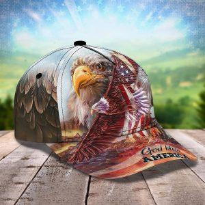 Men Eagle USA Flag Baseball Cap Embroidered American Animal Hat