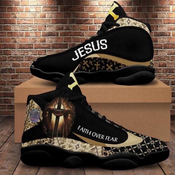 Christian Basketball Shoes, Faith Over Fear Jesus Basketball Shoes, Jesus Shoes, Christian Fashion Shoes