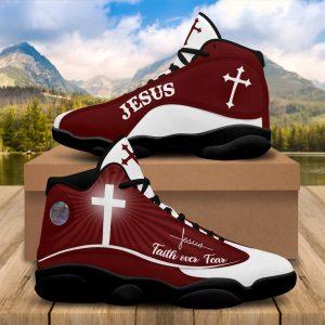 Christian Basketball Shoes Faith Over Fear Jesus Basketball Shoes Red Design Jesus Shoes Christian Fashion Shoes 4 vidboh.jpg