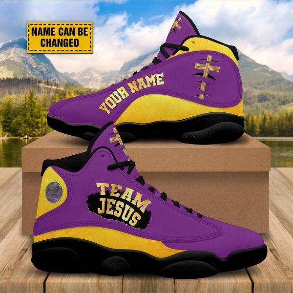 Christian Basketball Shoes, Team Jesus Customized Purple Jesus Basketball Shoes, Jesus Shoes, Christian Fashion Shoes