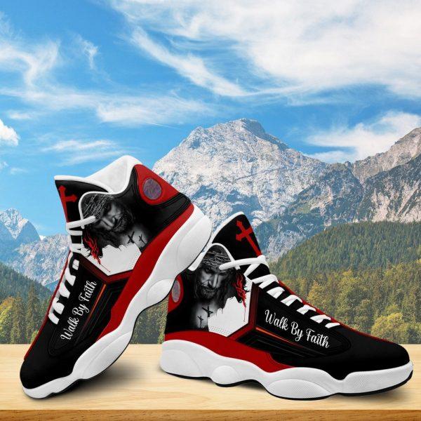 Christian Basketball Shoes, Walk By Faith Customized Jesus Basketball Shoes, Jesus Shoes, Christian Fashion Shoes