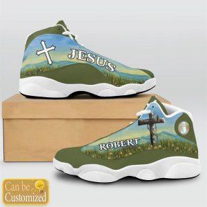 Christian Shoes Jesus Flower Field Green Custom Name Jd13 Shoes Jesus Christ Shoes Jesus Jd13 Shoes 3 rvpsjt.jpg