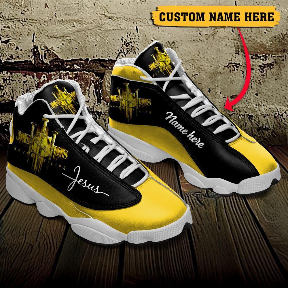 Christian Shoes, Jesus Saved My Life Custom Name Jd13 Shoes Yellow, Jesus Christ Shoes, Jesus Jd13 Shoes Christian Shoes, Jesus Saved My Life Custom Name Jd13 Shoes Yellow, Jesus Christ Shoes, Jesus Jd13 Shoes