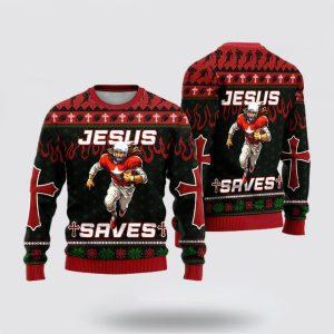 Christian Sweater, Cool Jesus American Football Team…