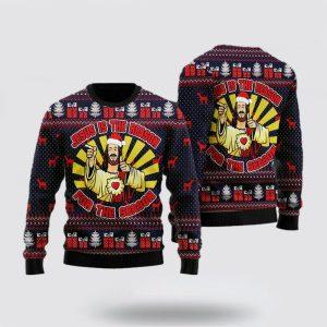 Christian Sweater, Funny Jesus Ugly Christmas Sweater,…