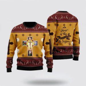 Christian Sweater, Jesus Christmas Ugly Christmas Sweater,…