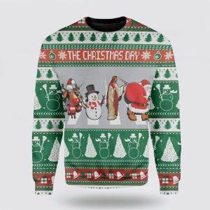 Christian Sweater, Jesus Santa Claus Ugly Christmas…