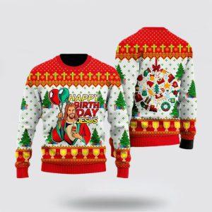 Christian Sweater, Jesus’s Birthday Ugly Christmas Sweater,…