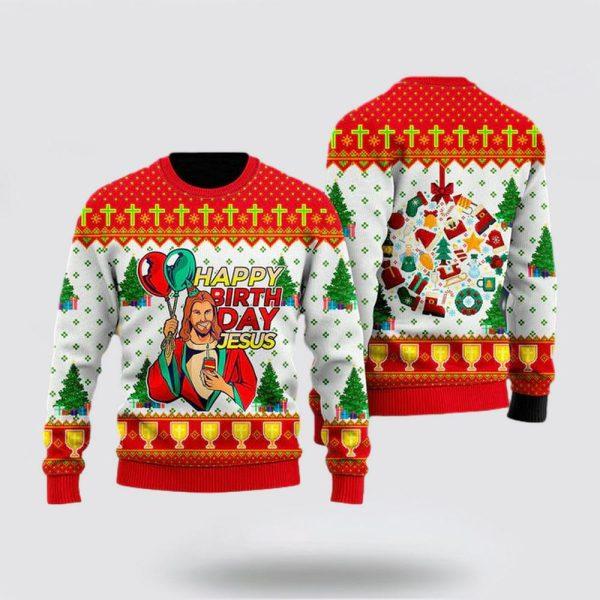 Christian Sweater, Jesus’s Birthday Ugly Christmas Sweater, Jesus Christmas Sweater, Jesus Saves Shirt