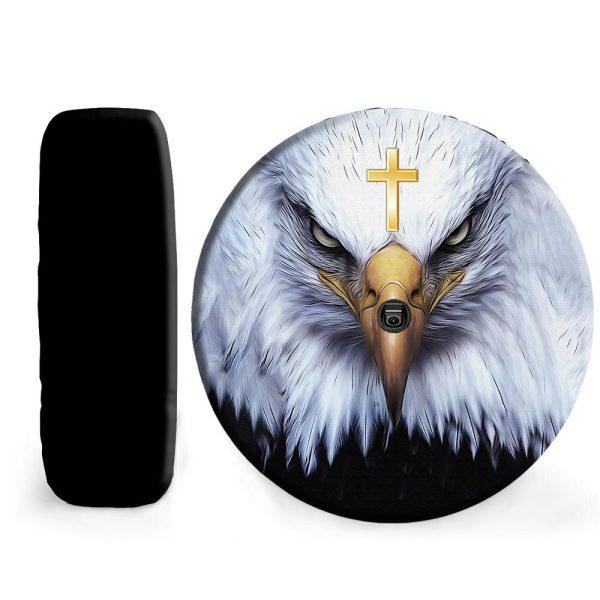 Christian Tire Cover, American Eagle Cool Universal Spare Tire Cover, Jesus Tire Cover, Spare Tire Cover