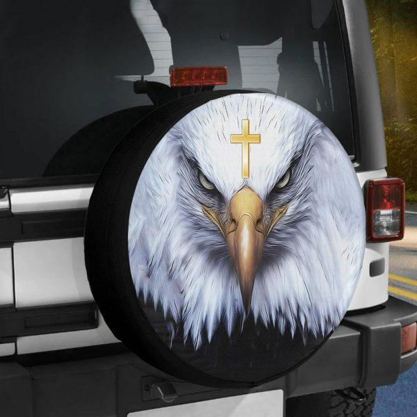 Christian Tire Cover, American Eagle Cool Universal Spare Tire Cover, Jesus Tire Cover, Spare Tire Cover