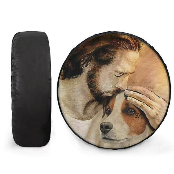 Christian Tire Cover, Jesus And Beagle Spare Tire Covers, Jesus Tire Cover, Spare Tire Cover