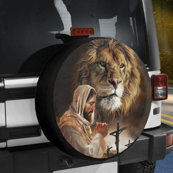 Christian Tire Cover, Jesus Christ Spare Tire Cover Jesus Lion Tire Cover, Jesus Tire Cover, Spare Tire Cover