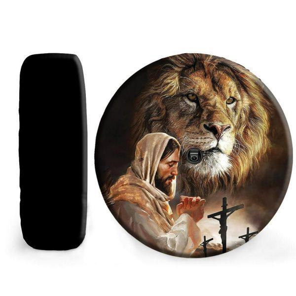 Christian Tire Cover, Jesus Christ Spare Tire Cover Jesus Lion Tire Cover, Jesus Tire Cover, Spare Tire Cover