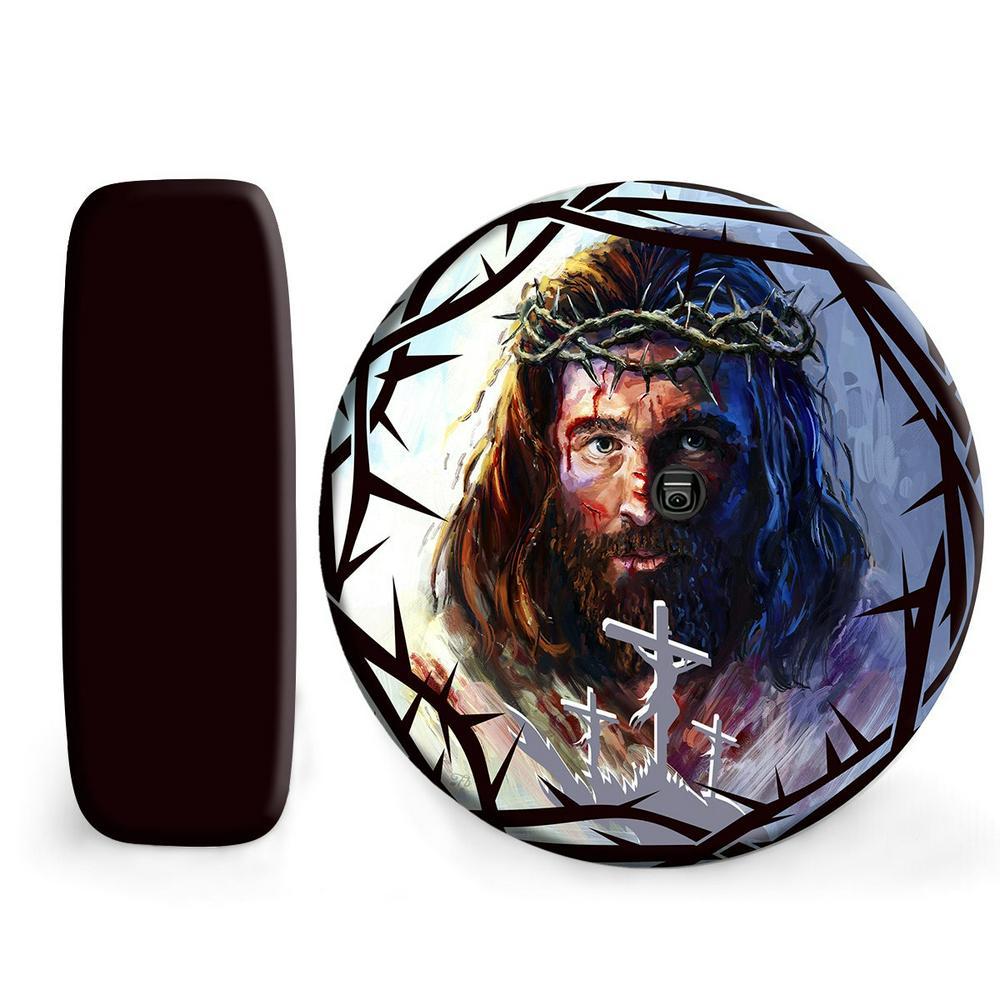 Christian Tire Cover, Jesus Christ The God Spare Tire Cover, Jesus Tire Cover, Spare Tire Cover