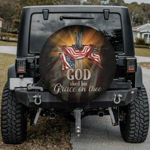 Christian Tire Cover, Jesus Cross Usa Flag…
