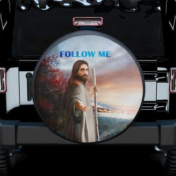 Christian Tire Cover, Jesus Follow Me Tire Protector Covers, Jesus Tire Cover, Spare Tire Cover