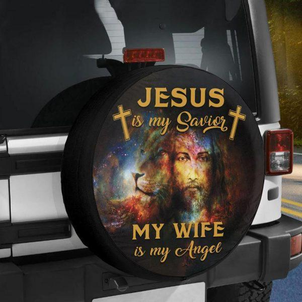 Christian Tire Cover, Jesus Is My Savior Holy Bible Spare Tire Covers, Jesus Tire Cover, Spare Tire Cover
