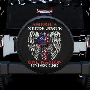 Christian Tire Cover One Nation Under God Spare Tire Cover America Needs Jesus Tire Cover Jesus Tire Cover Spare Tire Cover 3 by1mxd.jpg